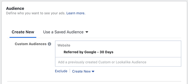 Facebook Website Custom Audience Targeting
